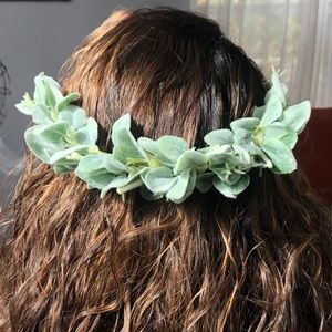 Handmade Eucalyptus Half Flower Crown